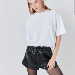 Black Leather Shorts